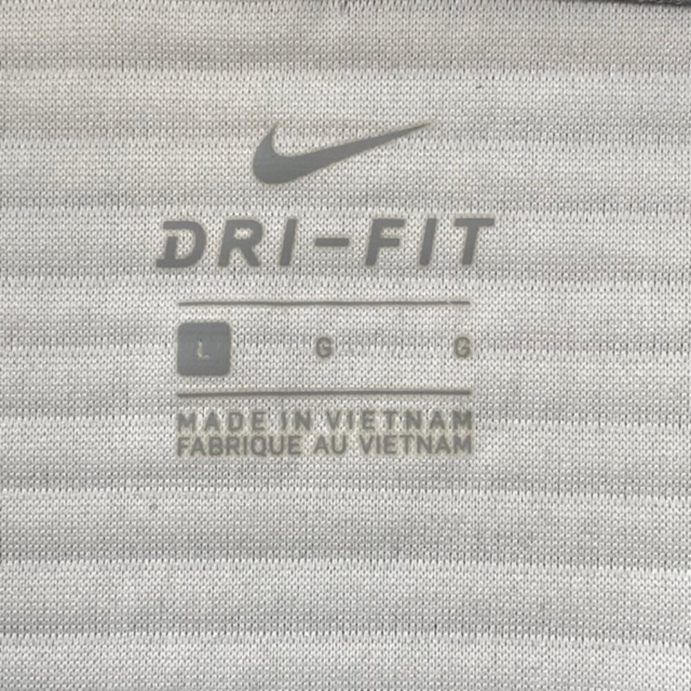 NIKE Gray Ribbed Dri-Fit Hooded Pullover - Size Large - Picture 6 of 8